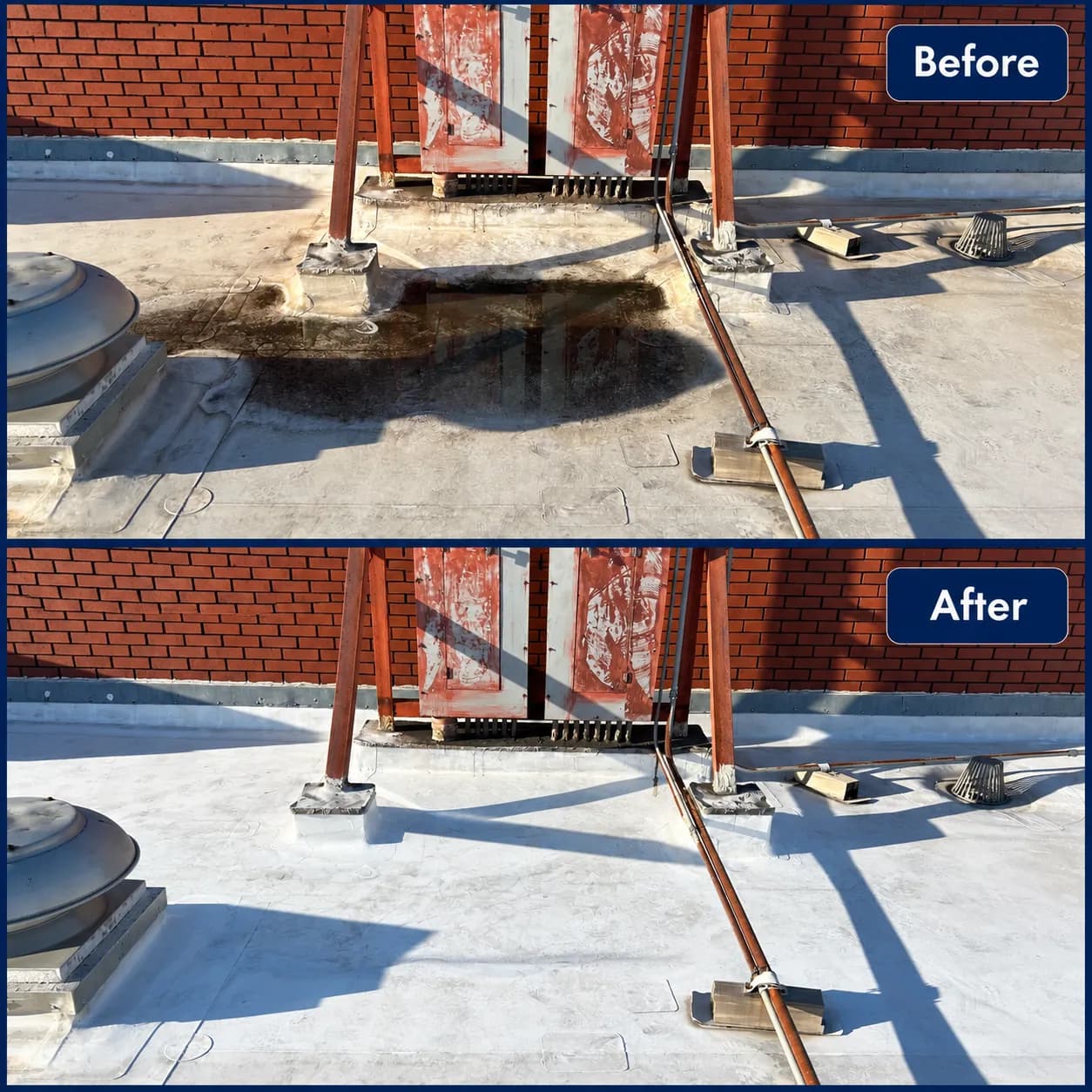 Correcting Ponding Near Electrical Equipment.