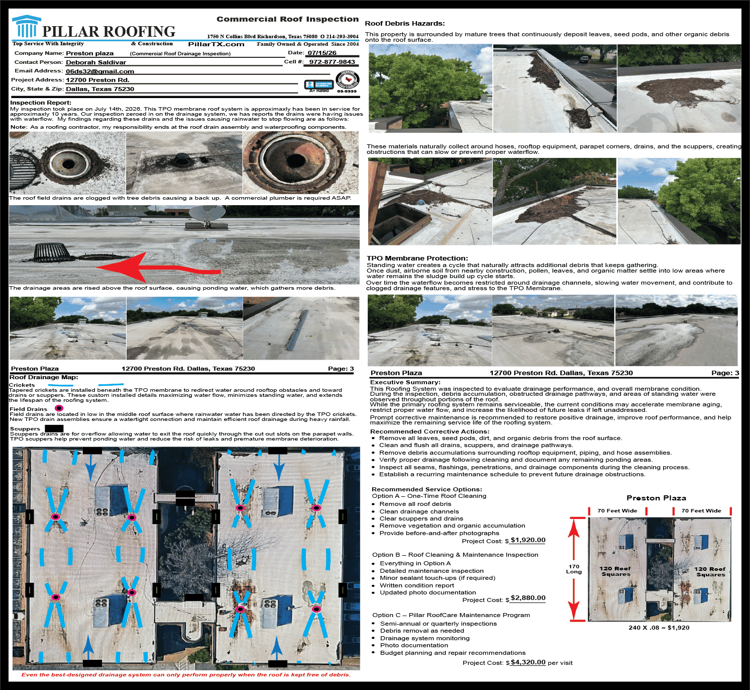 extensive detailed inspection repports