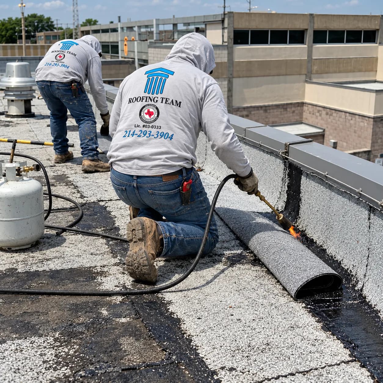 Old Membrane Roof Repair